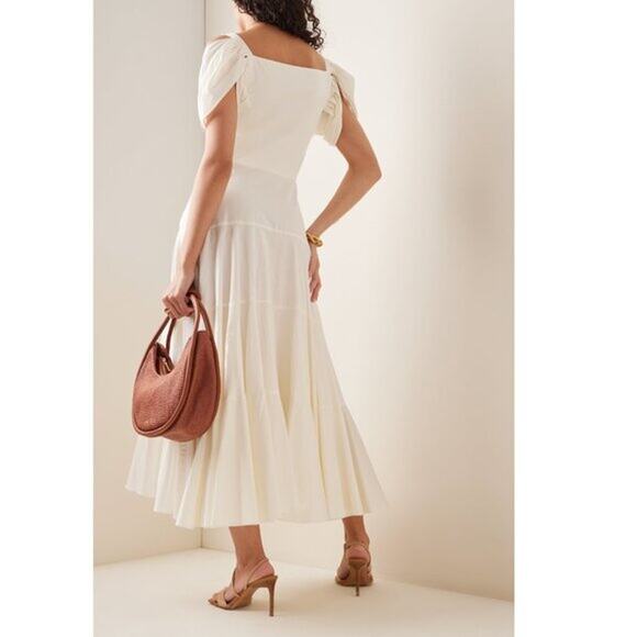 Cult Gaia Mina Dress Cream Ivory White Button Down Front Small - Picture 2 of 16